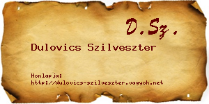 Dulovics Szilveszter névjegykártya